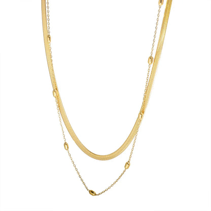 Vintage Textured Stainless Steel Necklace
