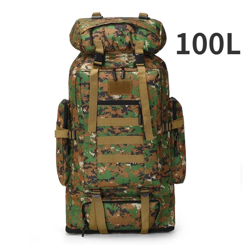 80L Tactical Mountaineering Backpack for Hiking Camping