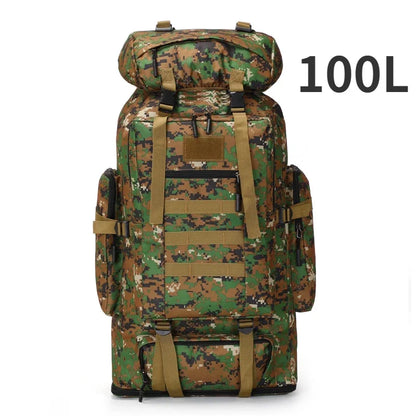 80L Tactical Mountaineering Backpack for Hiking Camping