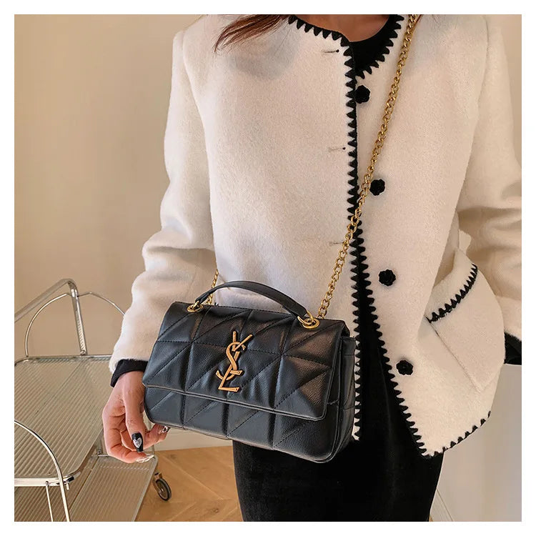 Genuine Leather Mini Square Bag for Women