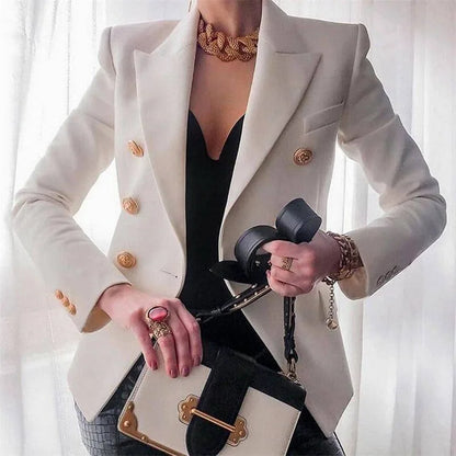 Casual Long Sleeve Women Blazer Office Jacket