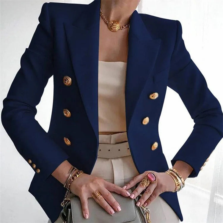 Casual Long Sleeve Women Blazer Office Jacket