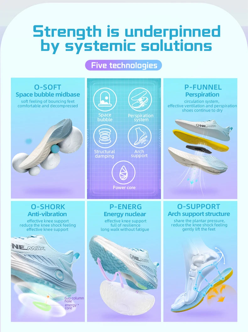 ONEMIX Breathable Running Shoes for Men and Women