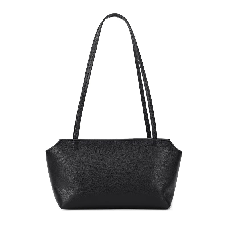 Genuine Cowhide Leather Mini Shoulder Tote Bag