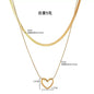 Stainless Steel Heart Pendant Necklace for Women