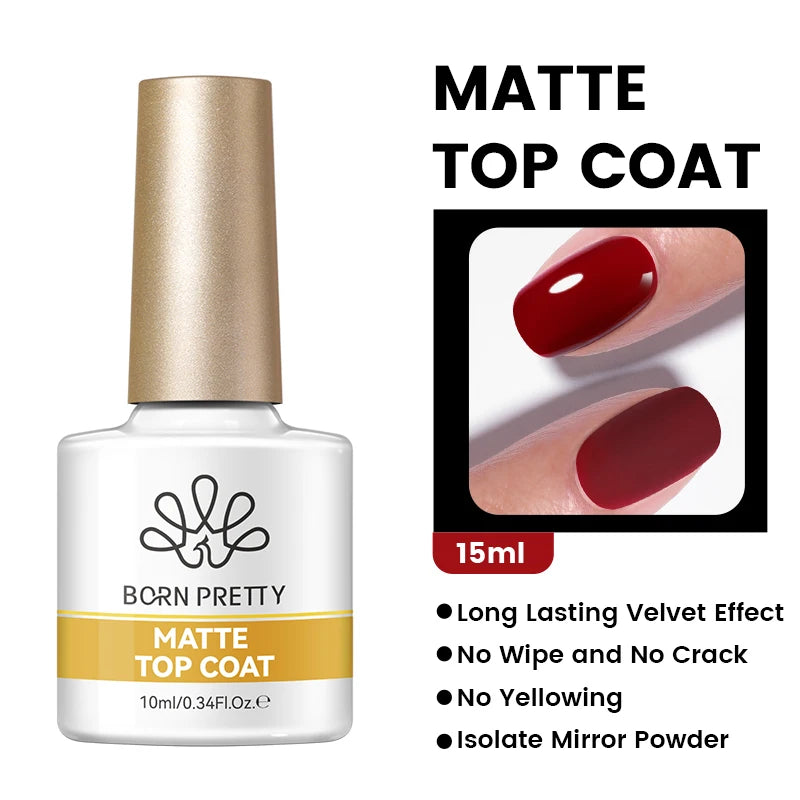BORN PRETTY 10ml Rubber Gel Top Coat for Nails
