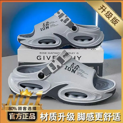Men's Waterproof Slip On Sandals with Thick Sole