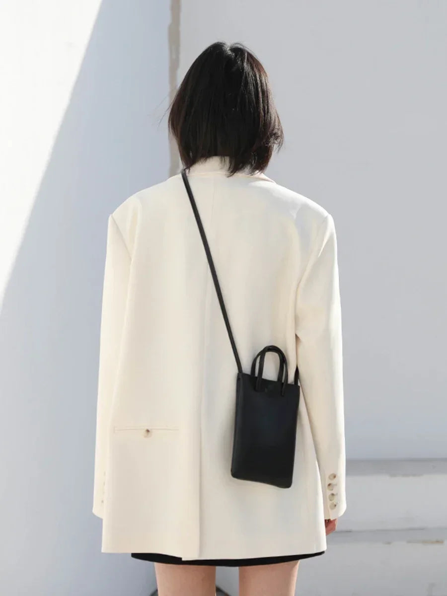 CHIC VEN Women's Solid Blazer Long Sleeve Office Wear