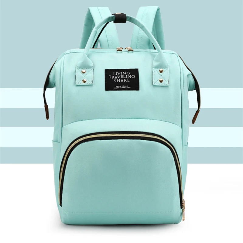 Large Capacity Canvas Diaper Bag Backpack