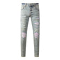 Men's Retro Wash Low Rise Elastic Skinny Denim Jeans
