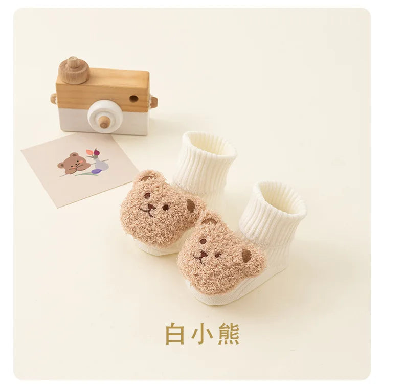 Cute Cartoon Bear Cotton Baby Socks for Toddlers