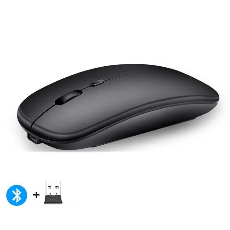 Rechargeable Wireless Mouse Dual Modes for PC and Laptop