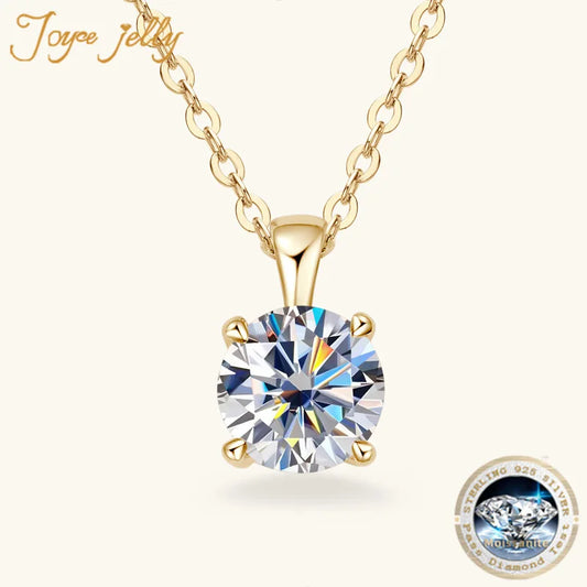 Moissanite Pendant Necklace 1ct 925 Sterling Silver