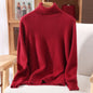 Mink Fur High Collar Pullover Sweater for Women