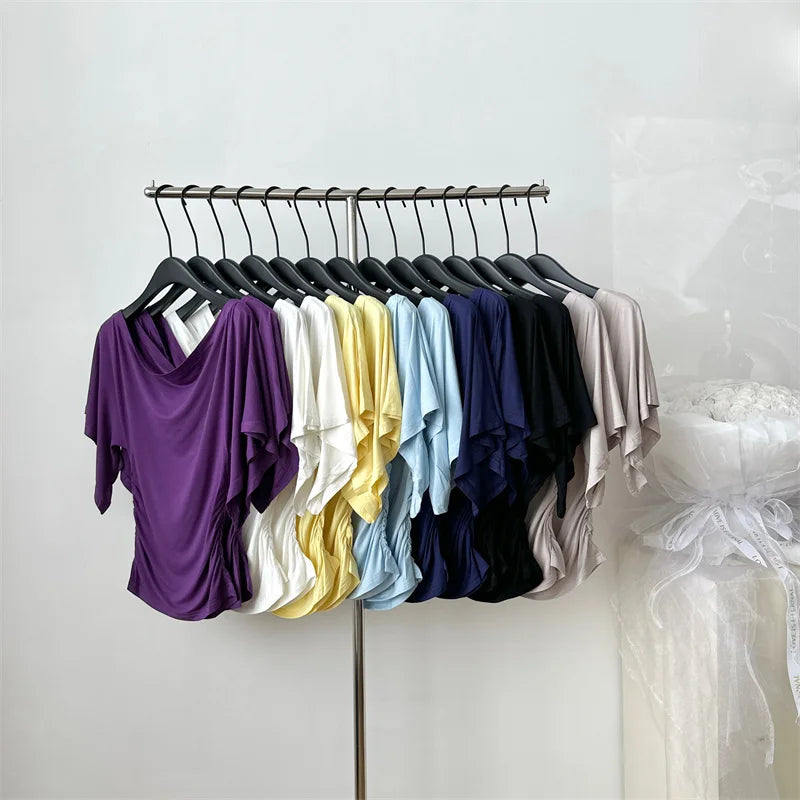 Women's High Stretch Flare Sleeve Slim T-Shirt