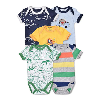 Cotton Short Sleeve Jumpsuit for Infants