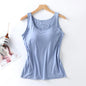 Women's Slim Fit Tank Top with Built-In Bra