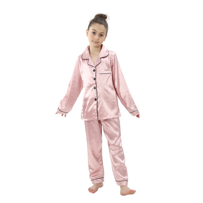 Silk Satin Pajamas Set for Kids