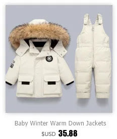 Winter Down Jacket for Boys and Girls Thicken Snowsuit