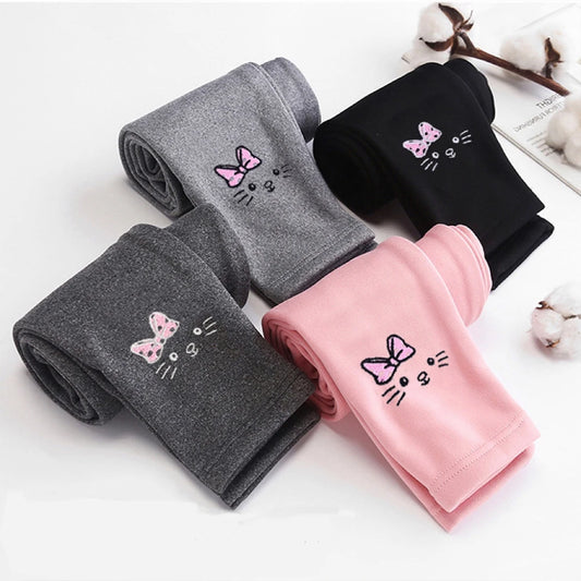 Fleece-Lined Thermal Leggings for Girls
