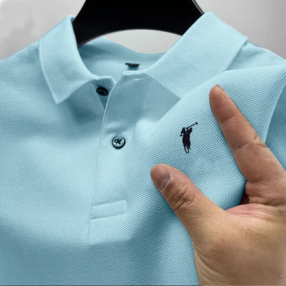 Men's Short-Sleeved Printed Polo Shirt in Polyester
