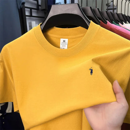 Cotton Men's Short Sleeve T-Shirt Casual Round Neck