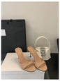 Thin High Heels Open Toe Slides Women Patent Leather Sandals