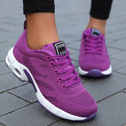 Women Breathable Mesh Platform Sneakers Casual Shoes