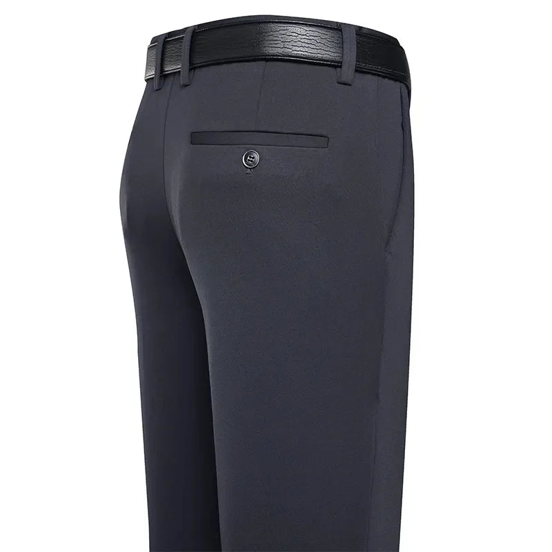Men's Summer Casual Loose Straight Trousers Polyester