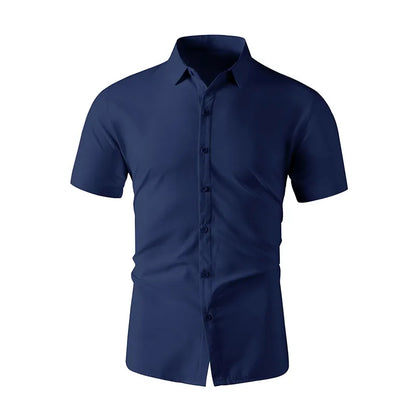 Men's Casual Short Sleeved Shirt Polyester Blend