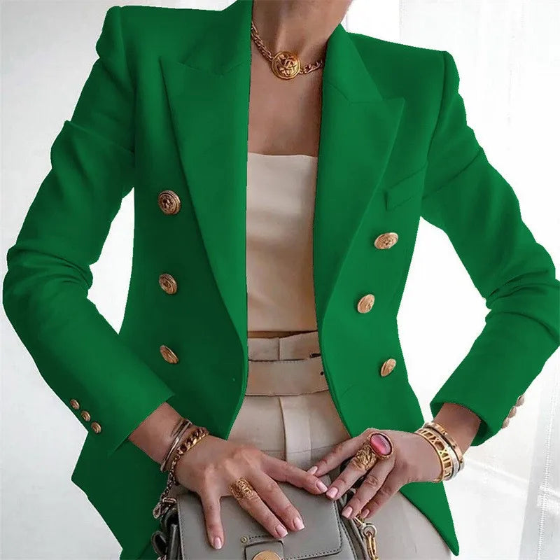 Casual Long Sleeve Women Blazer Office Jacket