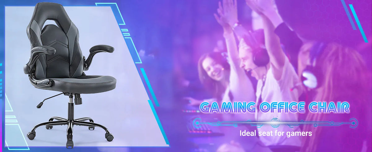 JHK Adjustable PU Leather Gaming Desk Chair