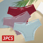 3PCS Women Cotton Lace Brazilian Panties Set S-XL
