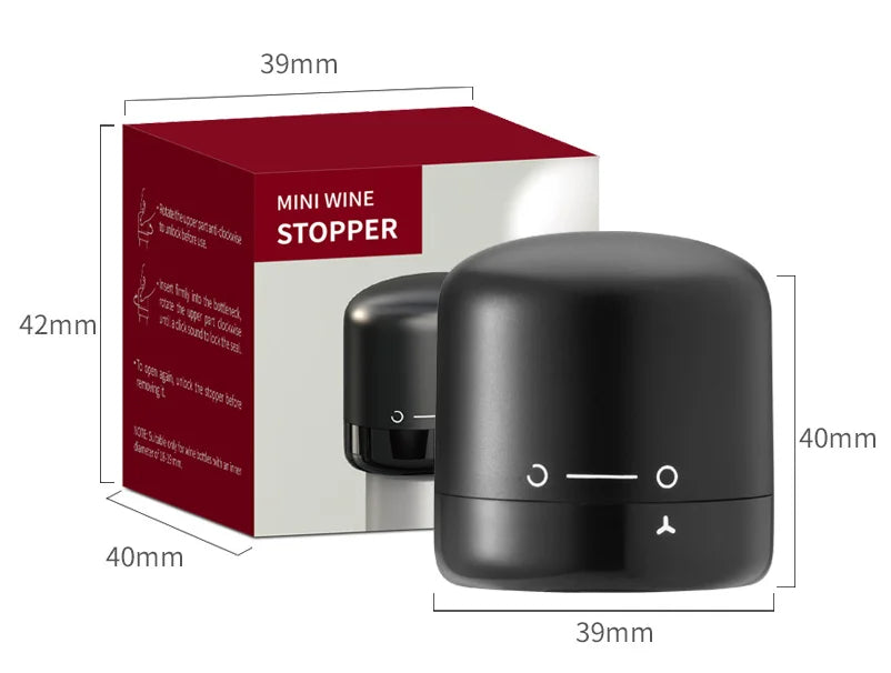 Red Wine Corks Champagne Bottle Stopper Set Black ABS Silicone