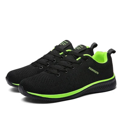 Men's Breathable Knit Running Sneakers Outdoor Gym Shoes