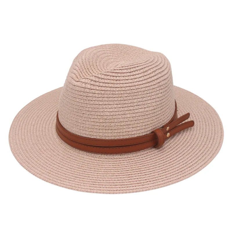 Straw Panama Sun Hat for Women Beach Leisure