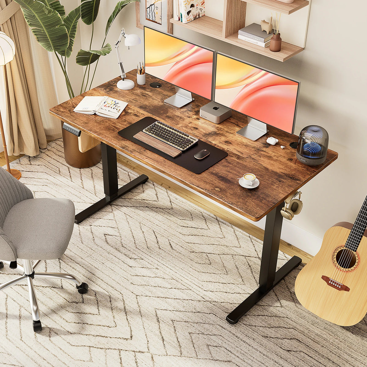 JHK Electric Adjustable Height Standing Desk for Office