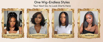 Yaki Straight Bob Wig 100% Human Hair Glueless 13x4