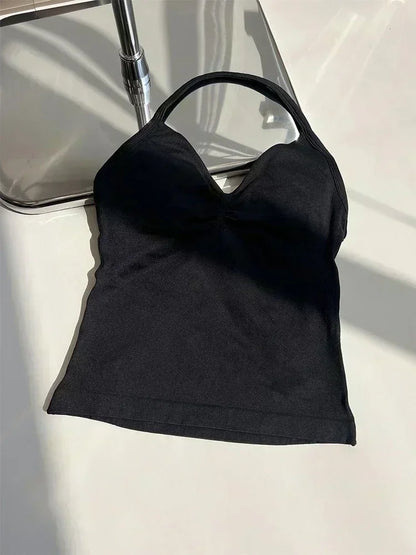 Seamless Lace-Up Bra and Shorts Yoga Set for Women