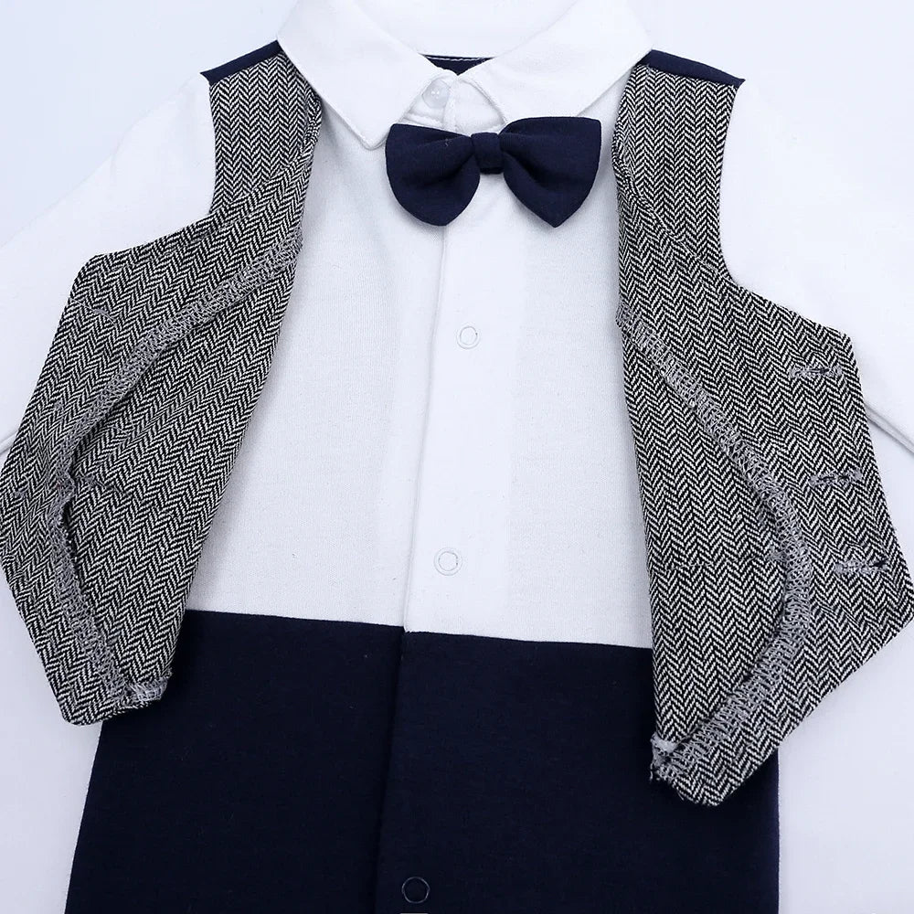 Cotton Long Sleeve Baby Rompers for Boys 0-24 Months