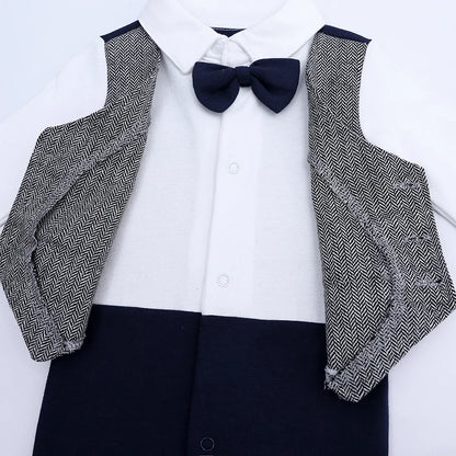Cotton Long Sleeve Baby Rompers for Boys 0-24 Months
