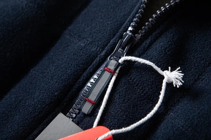 Windproof Fleece Padded Jacket for Men, Large Size