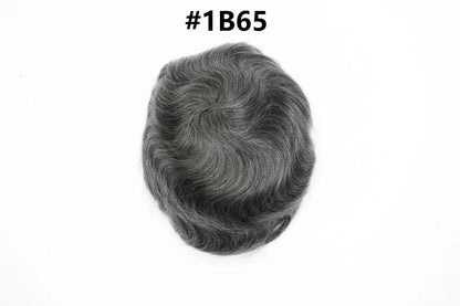 V Loop Silk Base Wavy Toupee for Men 8x10