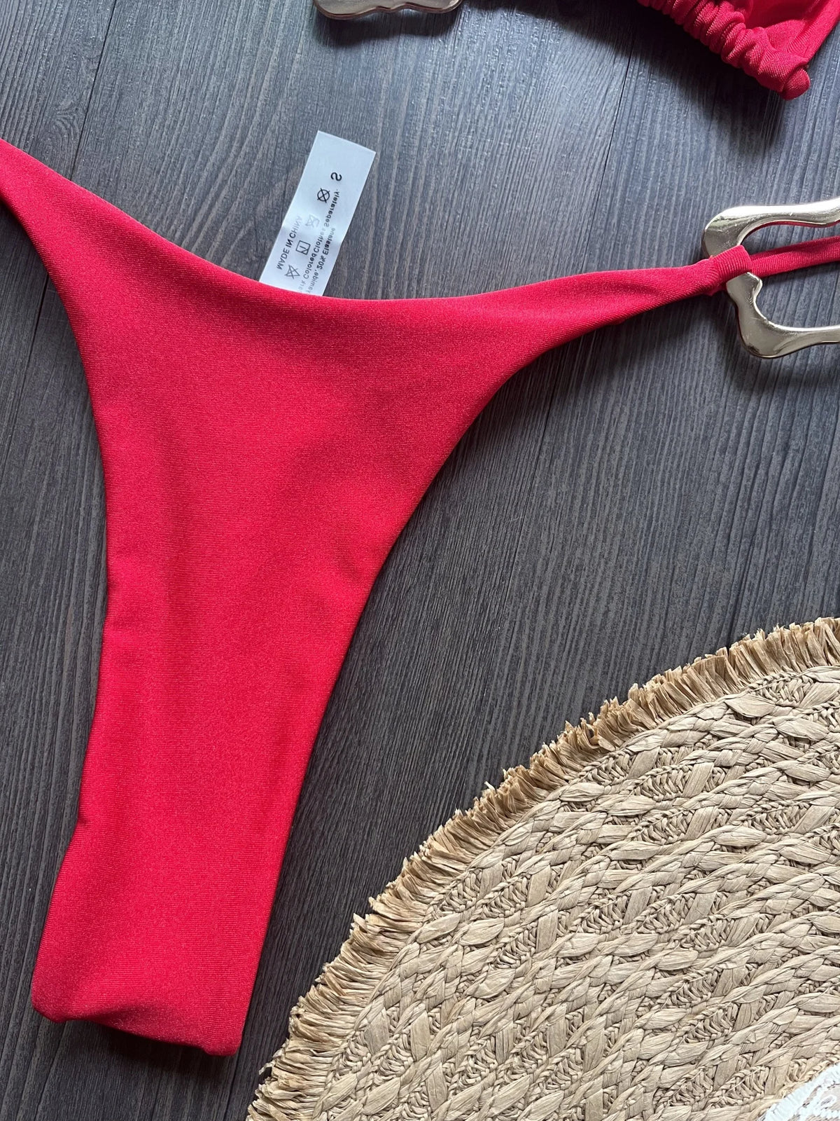 Halter Neck Micro Bikini Set Women Solid Swimwear