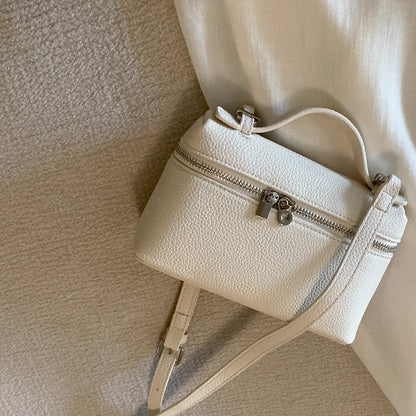 Lychee Grain Patent Leather Shoulder Bag for Women