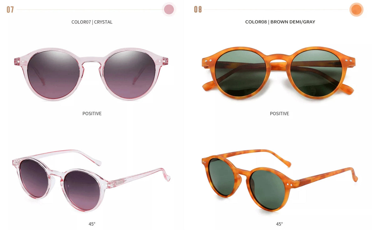 ZENOTTIC Retro Circular Polarized Sunglasses S Size