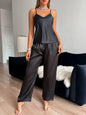 V Neck Women's Solid Color Pajama Set