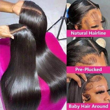 Bone Straight HD Transparent Lace Frontal Wig 26 Inch