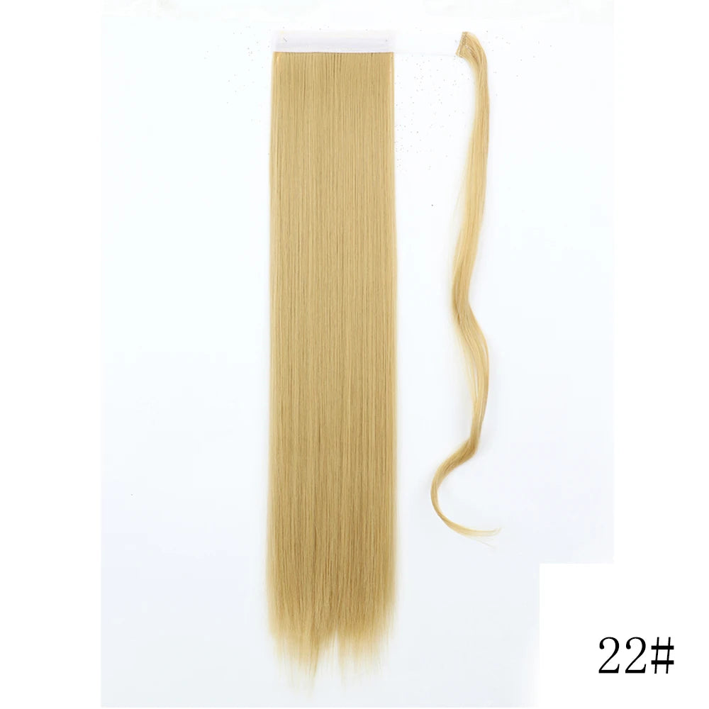 Long Straight Clip-in Ponytail Hair Extension Black