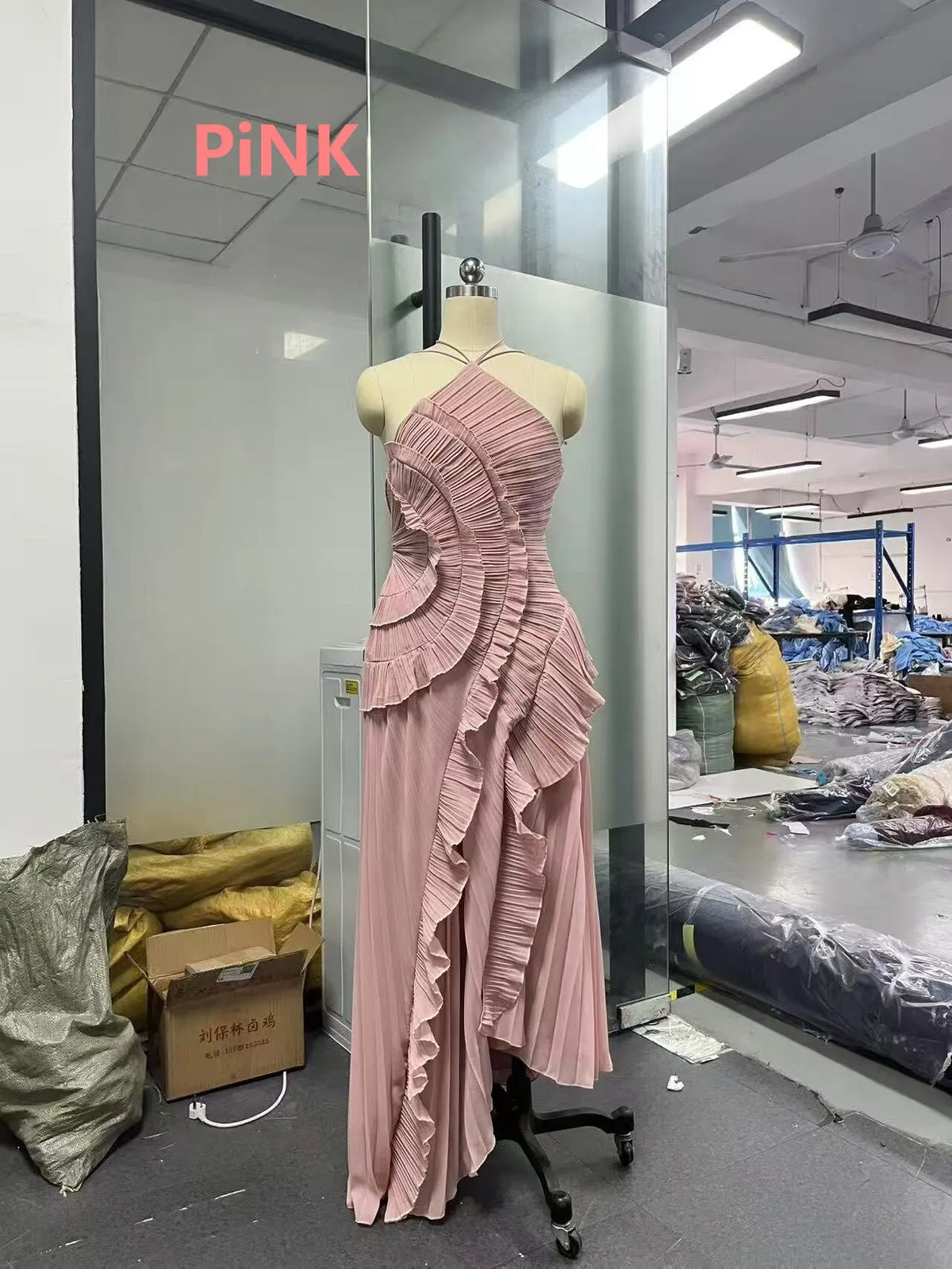 Elegant Purple Chiffon A Line Backless Evening Dress